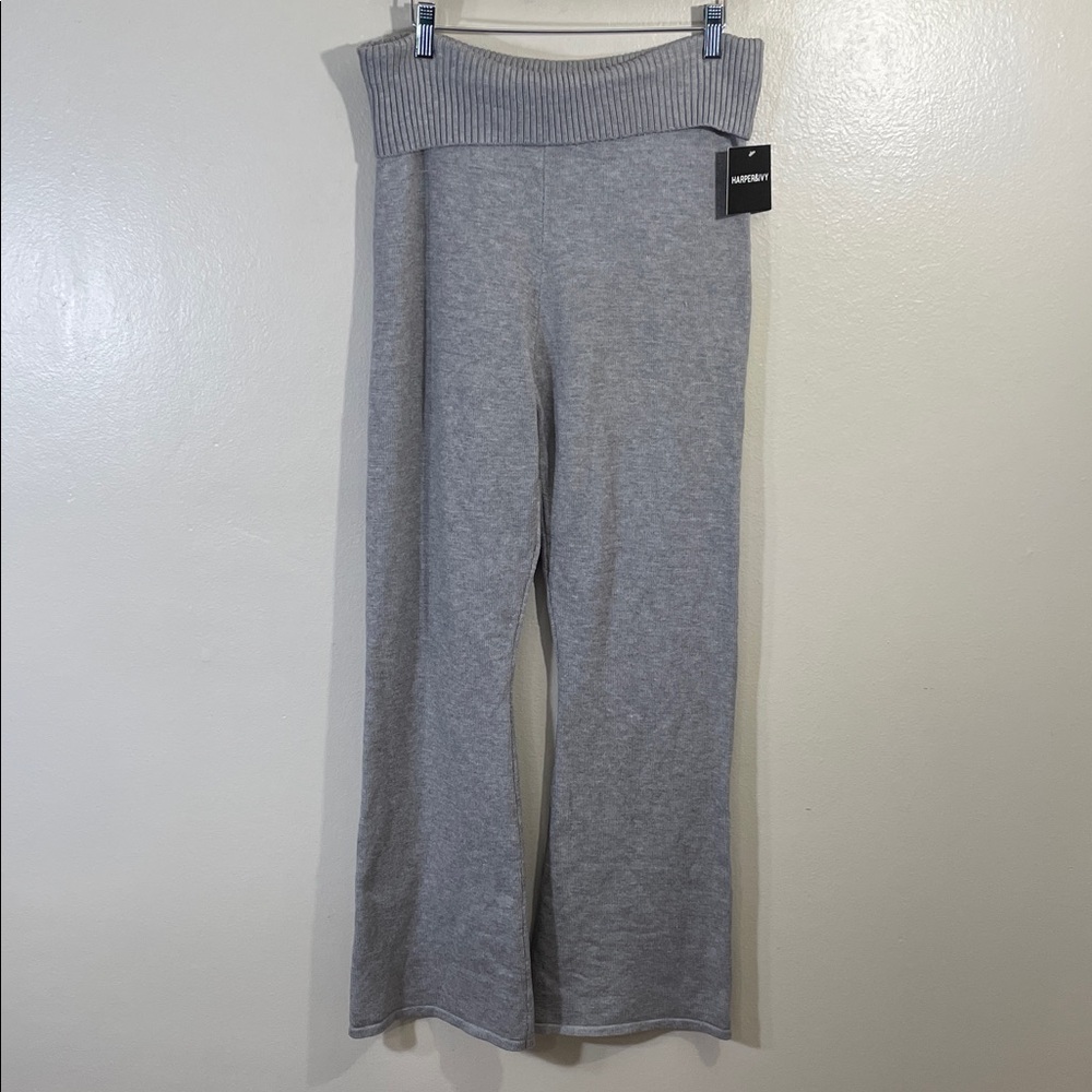 NEW Harper & Ivy Grey Foldover Comfy Pant